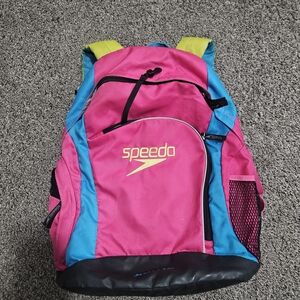 Speedo Pink + Blue Swim Backpack